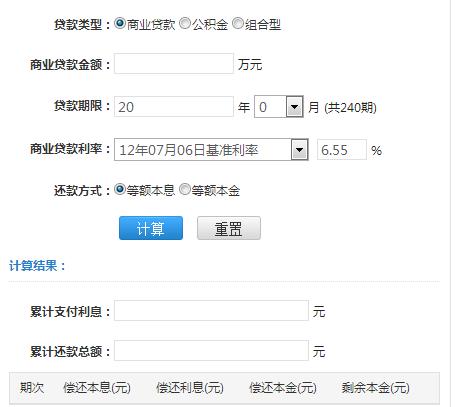 贷款计算器的房贷计算器公住房贷款计算器购房能力评估计算等