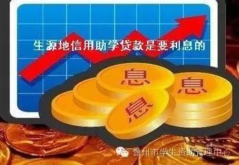 【温馨提示】生源地信用助学贷款是要利息的