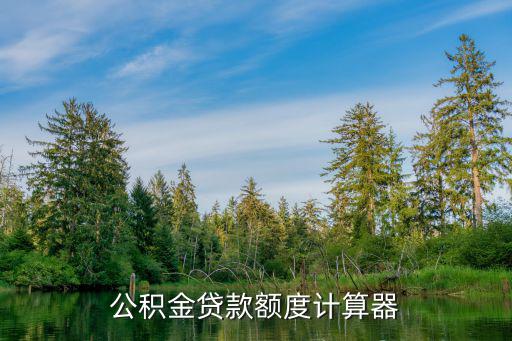 公积金贷款额度计算器